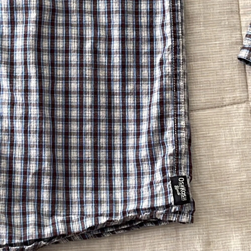 OshKosh B’Gosh Boys Button-Up Shirt 8-10 Plaid Preppy